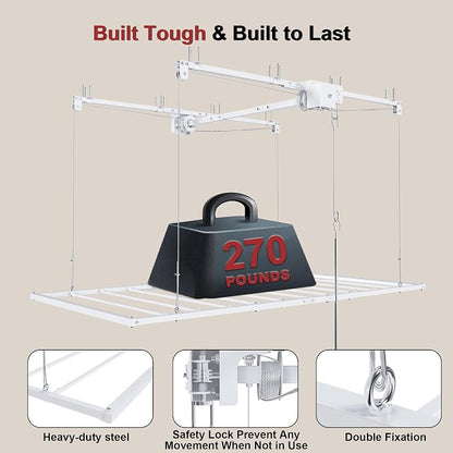 3x6FT Overhead Garage Storage Rack - Image 5