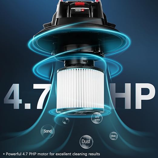 Shop-Vac 20V Wet/Dry Cordless Vacuum, 5 Gallon, 4.7 Peak HP, 10kPa Strong - Image 4