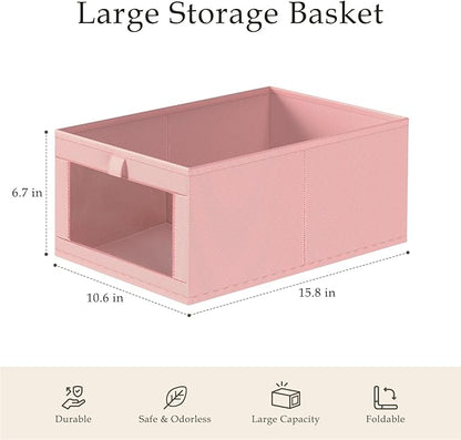 Criusia 4 Pack Linen Closet Organizers and Storage, Closet organizer Large - Image 3