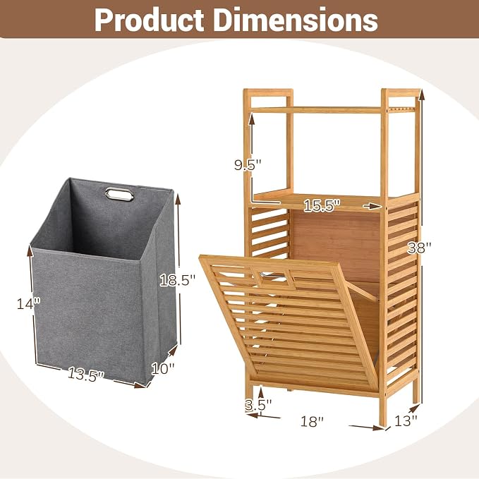 GOFLAME Tilt-out Laundry Hamper - Image 7