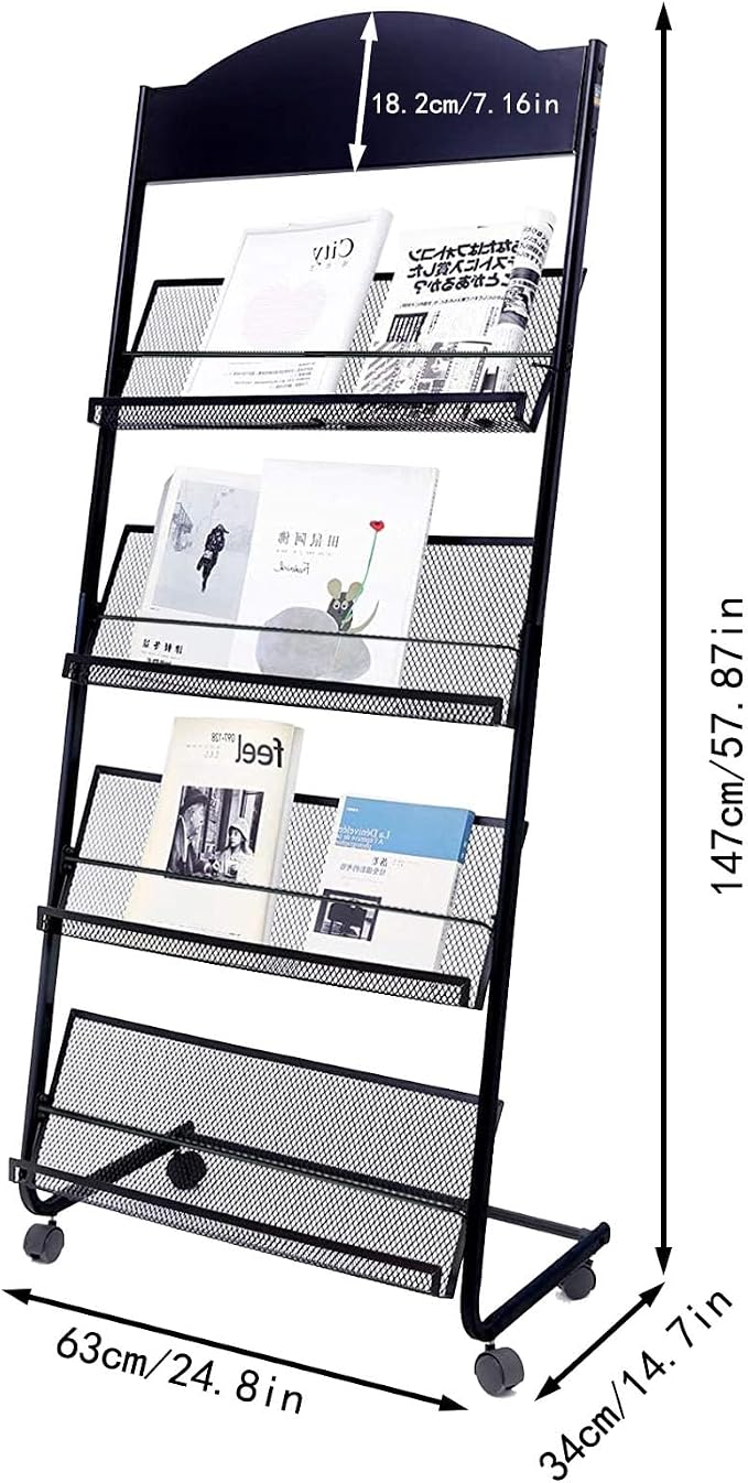 Floor Standing Magazine Rack, The Wheels - Image 2