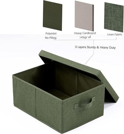 HOONEX Storage Bins with Lids for Organizing, Storage Boxes with 2 Carrying - Image 5