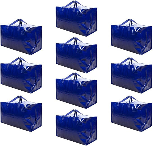 VENO 10 Pack Moving Bags and Large Christmas Decoration Storage Bins by Veno