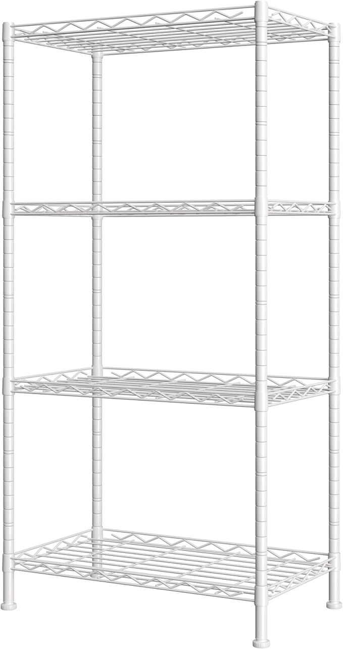 HOMEFORT 4-Shelving Unit, Adjustable Wire Shelving, Metal Wire Shelf Rack by HOMEFORT