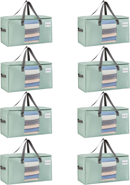 VENO 8 Pack Moving Bags, Comforter and Blanket Storage Bags by Veno