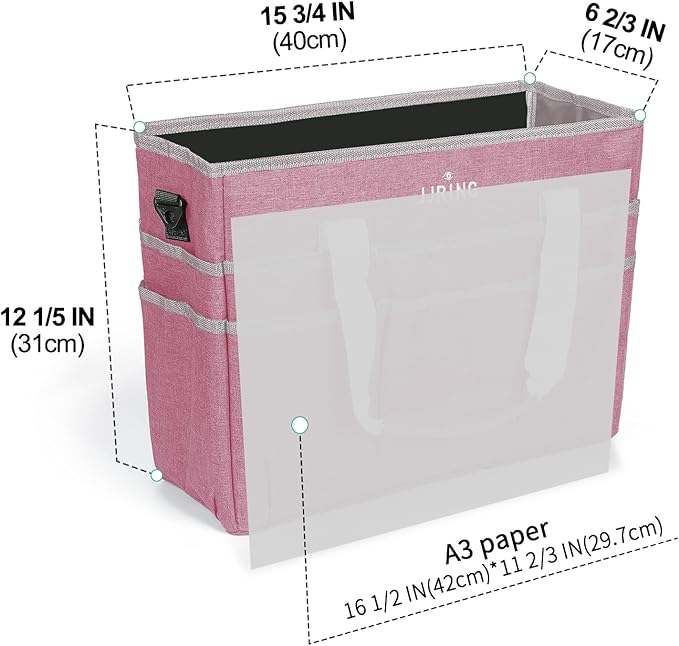 JJRING Craft Organizer Tote Bag, Large Art Storage Caddy - Image 2