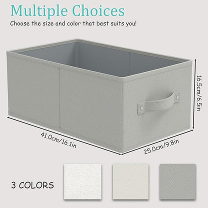 Fabric Storage Boxes for Shelves, 3 Pack Foldable Cloth Bins, Closet Organizers - Image 3