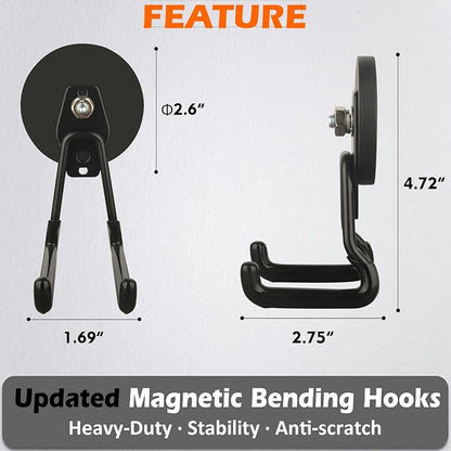 MUTUACTOR New Upgraded Strong Magnetic Hooks, 20lbs Anti-Scratch Magnet Storage - Image 5