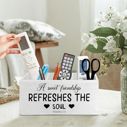 a Sweet Friendship Refreshes the Soul Christian Pen Pencil Holder Organizer - Image 2