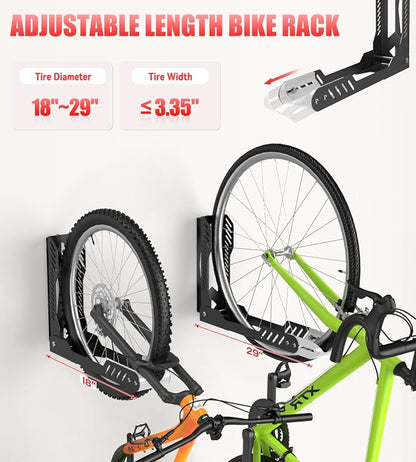 Swivel Bike Wall Mount, Space Saving Bike Rack Garage, No Heavy Lifting - Image 5