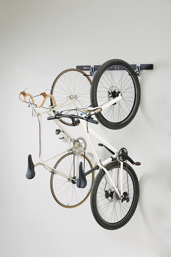 Rubbermaid FastTrack Garage Storage Bike Storage Kit, 3 Piece, All in One Rail - Image 8