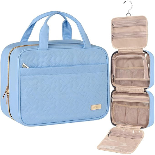 NISHEL Travel Toiletry Bag for women, Portable Hanging Organizer for by NISHEL