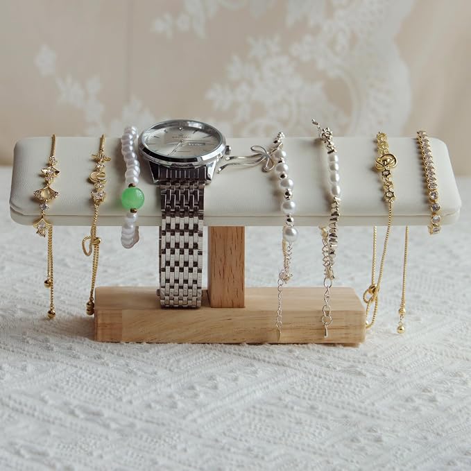 Wooden Watches Display Stands Base Watch Necklace Bracelet Organizer Rack - Image 5
