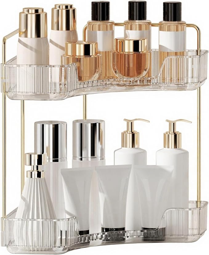 YCIA&DONE Corner Bathroom Counter Organizer, Makeup Organizer by YCIADONE