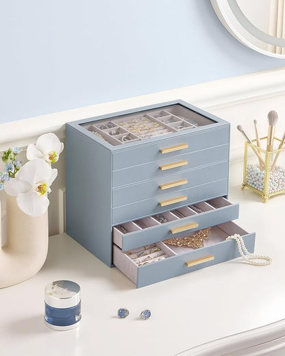 Lolalet Jewelry Box Organizer, 6-Layer Jewelry Organizers and Storage Case - Image 2
