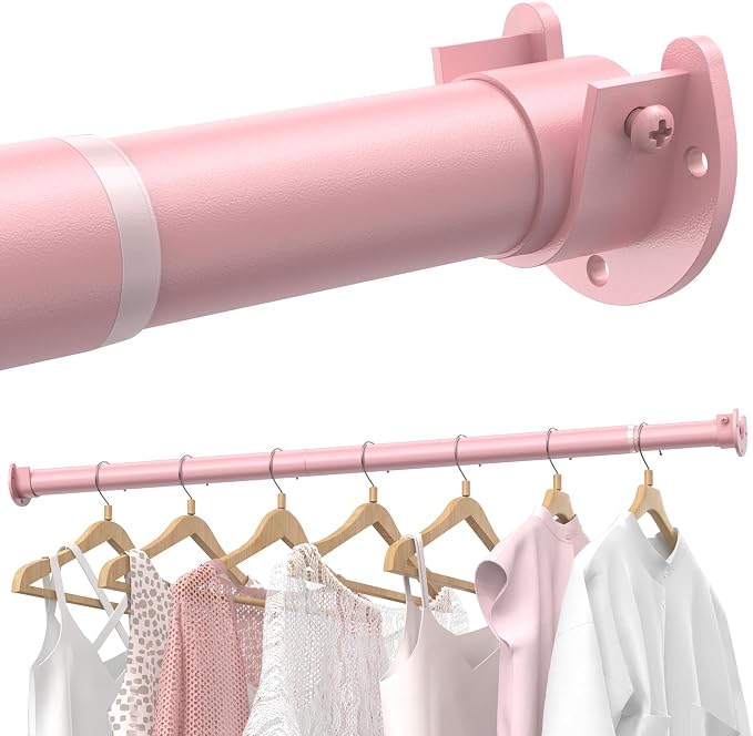 Closet Rods for Hanging Clothes, 17 to 84 Inches Stepless Adjustable Metal by Supforce