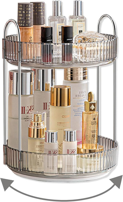 360 Rotating Makeup Organizer for Vanity, Bathroom Countertop Organizer by Asayuee