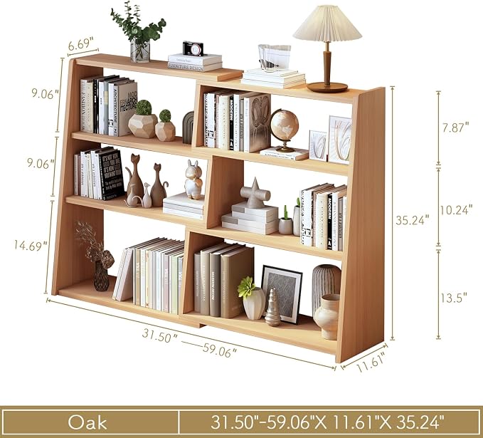 IOTXY Wooden Extendable Shelf Bookcase - Image 2