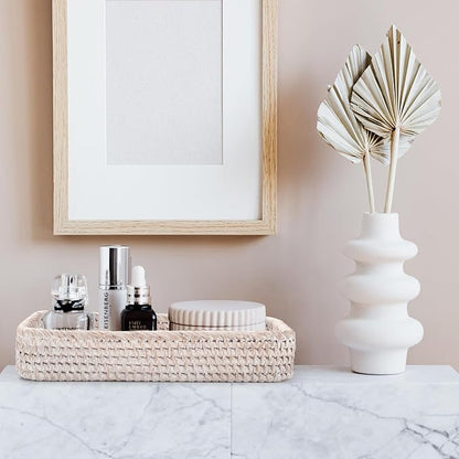 Rattan Bathroom Vanity Tray, Toilet Tank Tray, Toilet Basket Tank Topper - Image 5