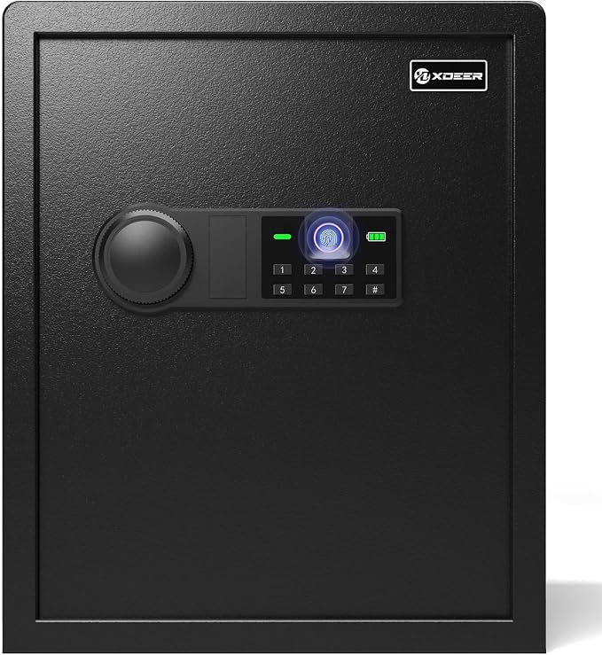 XDeer Biometric Safe Box with Fireproof Bag, Quick-Access Security Safe Box - Image 7