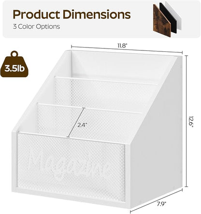 Magazine Holder, Wood Magazine Rack Floor, Mail Organizer Countertop, Magazine - Image 7