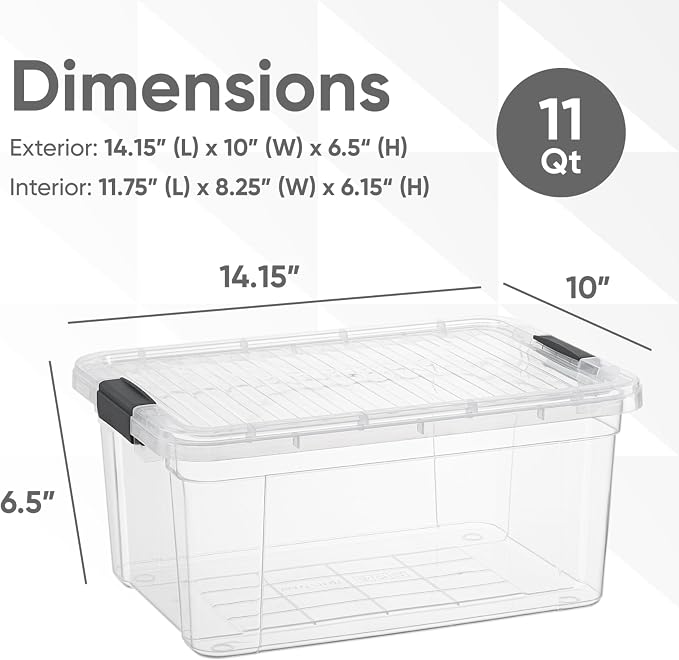 Superio Clear Plastic Storage Bin - Image 2