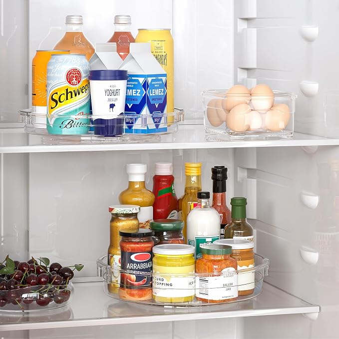 LAMU 4 Pack Lazy Susan Organizer, Refrigerator, Table Top, Pantry Organizers - Image 3