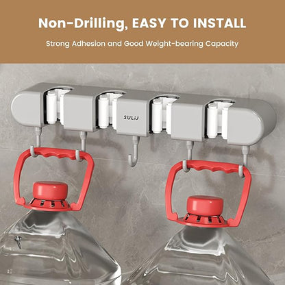 3PCS Broom Holder Wall Mount, No-Drilling Self-Adhesive Mop and Broom Storage - Image 7