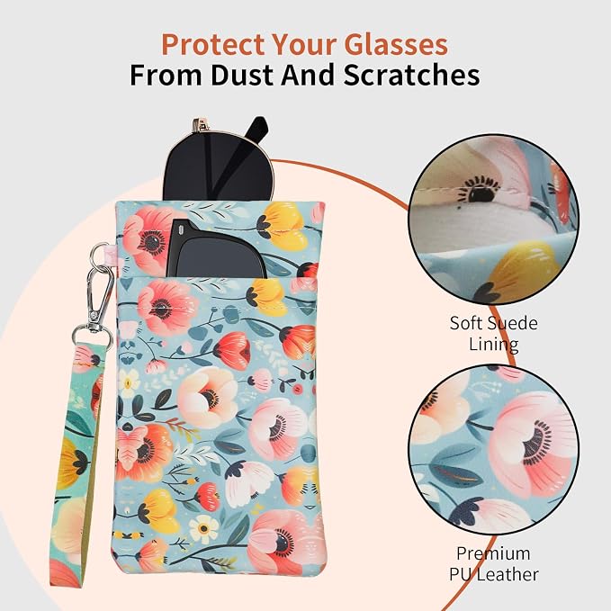 Double Eyeglass Case Soft Dual Glasses Case - Image 3