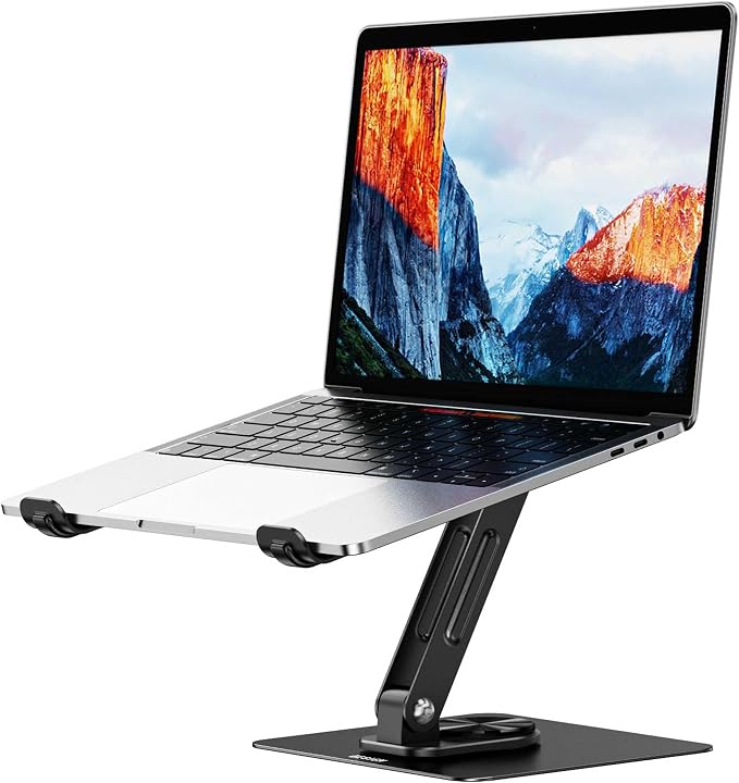 BESIGN LS12 Laptop Stand with 360° Rotating Base, Ergonomic Adjustable Notebook by BESIGN