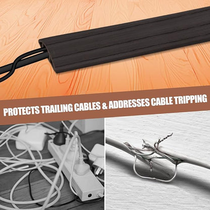 Floor Cord Cover Self Adhesive Cord Hider, 10FT Cable Management, Extension - Image 6
