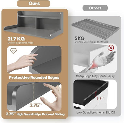 2-Tier Washer Dryer Countertop, 18.5" Raised Height Laundry Countertop - Image 3