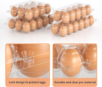 100 Pack Egg Cartons Cheap Bulk 12 Count Clear Plastic Egg Containers - Image 4