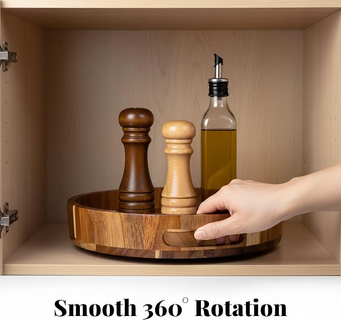 Acacia Wood Lazy Susan - Image 7