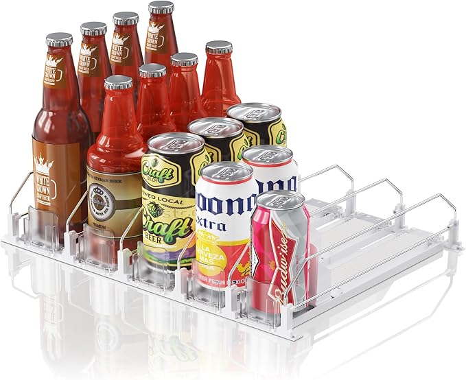 Drink Organizer for Mini Fridge, 12oz 16oz 20oz by LOVEFORBETTERLIFE