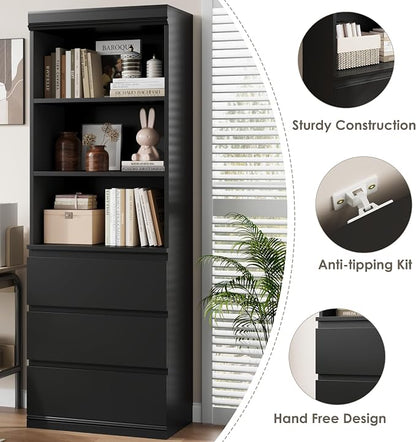 GarveeHome 70" Tall Bookcase - Image 3