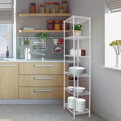 GIOTORENT 6-Tier Storage Shelves Standing Shelving Metal Units, Adjustable - Image 2