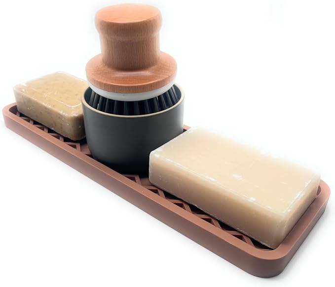 Happitasa Silicone Kitchen Sink Organizer Tray, Sponge Holder and Countertop - Image 2