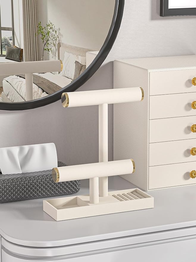 Bracelet and Necklace Holder, Velvet Jewelry Necklace Display Organizer Stand - Image 6