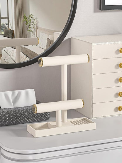 Bracelet and Necklace Holder, Velvet Jewelry Necklace Display Organizer Stand - Image 6