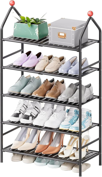 Shoe Rack, 5-Tier Shoe Organizer, Metal Storage Shelf, Shoe Rack by Unknown