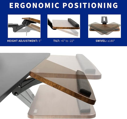 VIVO Adjustable Computer Keyboard and Mouse Platform Tray, Ergonomic Under - Image 3