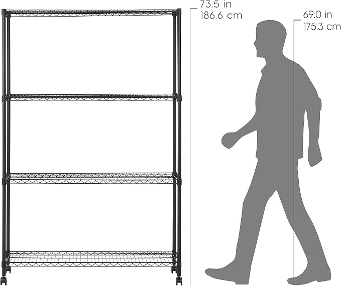 IRIS USA, Inc. 4-Tier Adjustable Heavy Duty Steel Storage Rack - Image 4