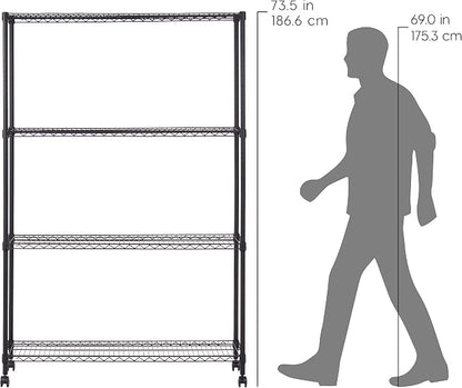 IRIS USA, Inc. 4-Tier Adjustable Heavy Duty Steel Storage Rack - Image 4