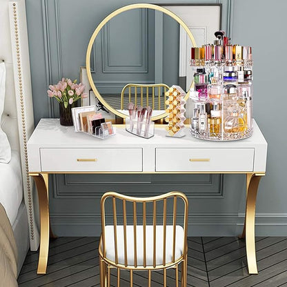 360 Rotating Makeup Organizer Large Perfume Cosmetics Organizer Beauty - Image 5