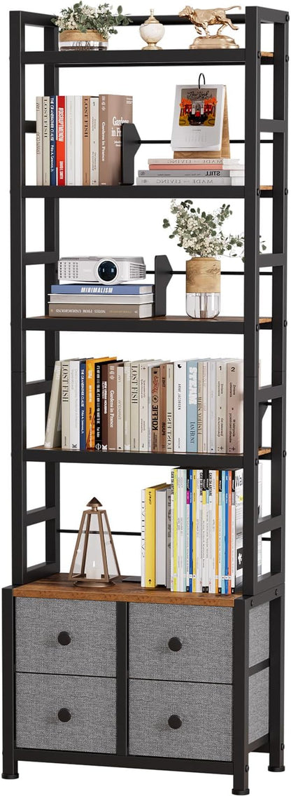 5 Tier Bookshelf, Modern Bookcase by Unknown