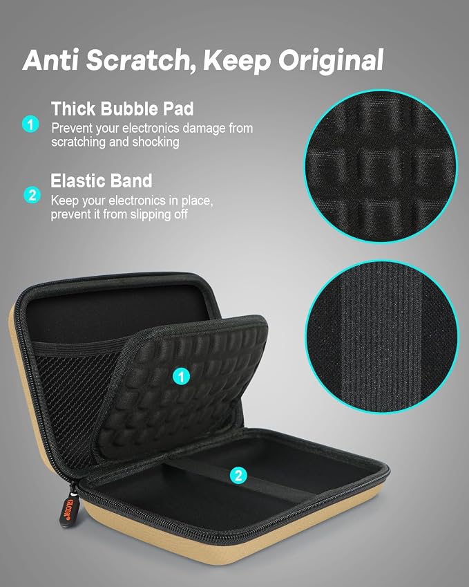 Kakhi-Brown Hard Shell Carrying Case - Image 5