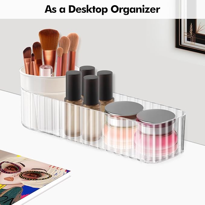 Poeland Clear Rotating Storage Box, Makeup Organizer Tray, Medicine Cabinet - Image 5