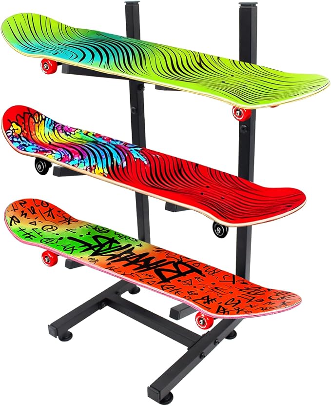 Skateboard Rack, 3-Layer Skateboard Stand, Snowboard Wall Mount, Skateboard by Unknown