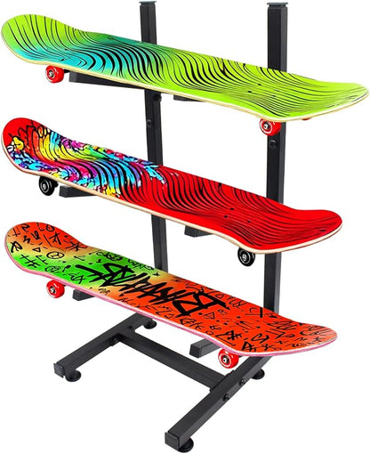Skateboard Rack, 3-Layer Skateboard Stand, Snowboard Wall Mount, Skateboard by Unknown